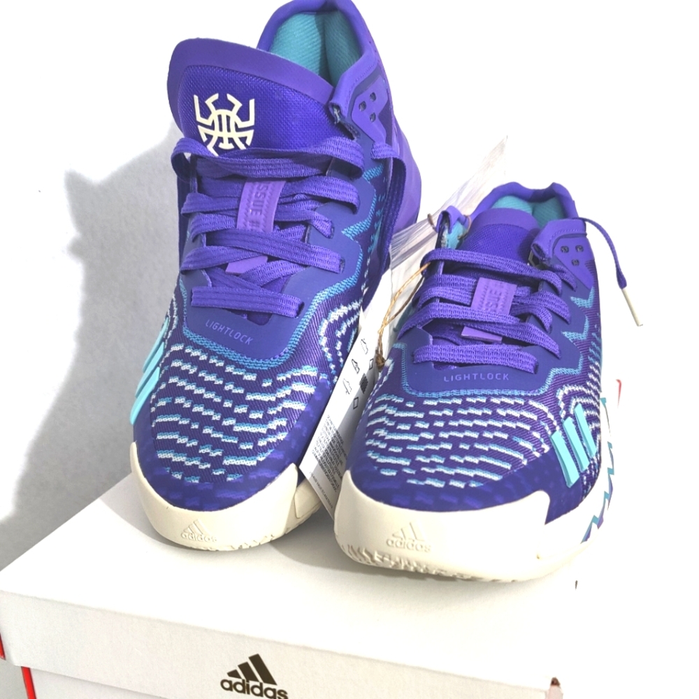 NEW Adidas D.O.N. Issue 4 J Purple Rush‎ UtahJazz Basketball Shoes Size 5 HQ3449